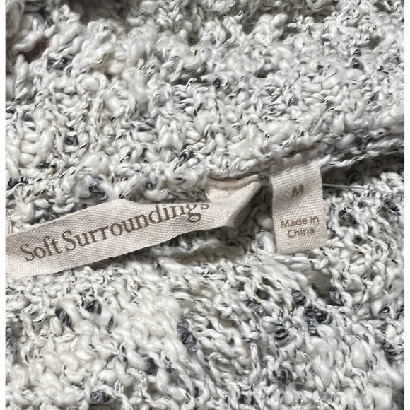 Soft Surroundings Cardigan Medium Womens Teressa Duster Crochet Loose Knit NWT - Picture 3 of 4